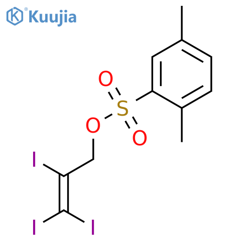 Benzenesulfonic acid, 2,5-dimethyl-, 2,3,3-triiodo-2-propenyl ester structure