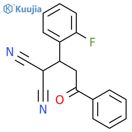 Propanedinitrile, [1-(2-fluorophenyl)-3-oxo-3-phenylpropyl]- structure