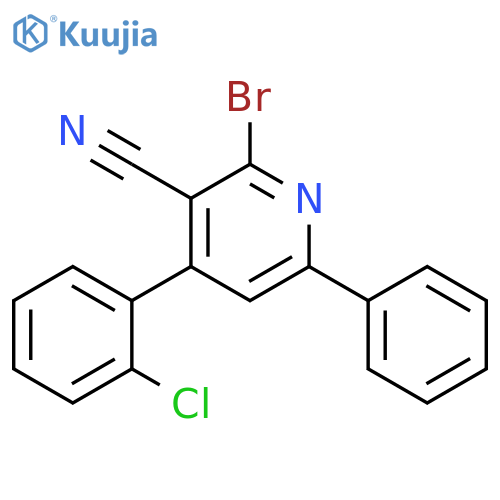 3-Pyridinecarbonitrile, 2-bromo-4-(2-chlorophenyl)-6-phenyl- structure