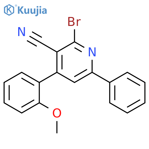 3-Pyridinecarbonitrile, 2-bromo-4-(2-methoxyphenyl)-6-phenyl- structure