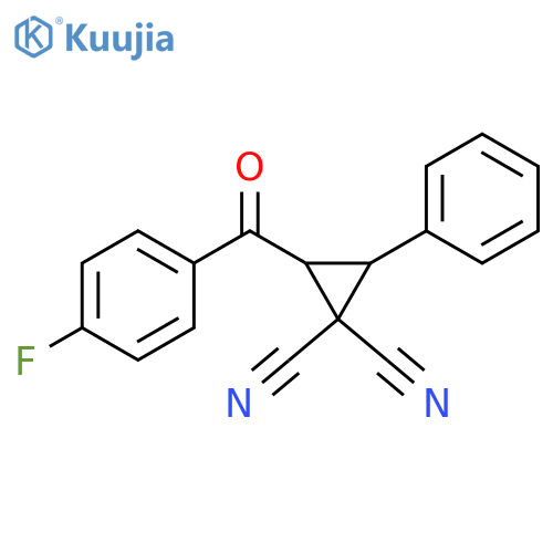 1,1-Cyclopropanedicarbonitrile, 2-(4-fluorobenzoyl)-3-phenyl- structure