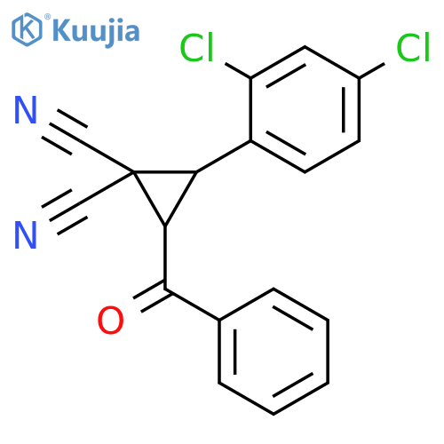 1,1-Cyclopropanedicarbonitrile, 2-benzoyl-3-(2,4-dichlorophenyl)- structure