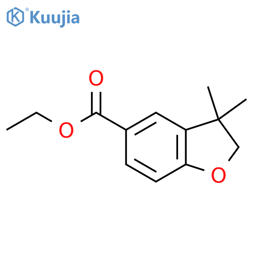 3,3-Dimethyl-2,3-dihydro-benzofuran-5-carboxylic acid ethyl ester structure