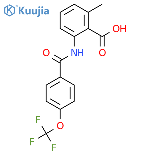 Benzoic acid, 2-methyl-6-[[4-(trifluoromethoxy)benzoyl]amino]- structure