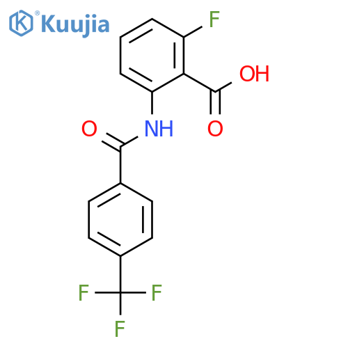Benzoic acid, 2-fluoro-6-[[4-(trifluoromethyl)benzoyl]amino]- structure