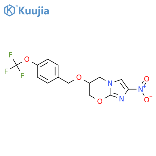 2-nitro-6-{4-(trifluoromethoxy)phenylmethoxy}-5H,6H,7H-imidazo2,1-b1,3oxazine structure