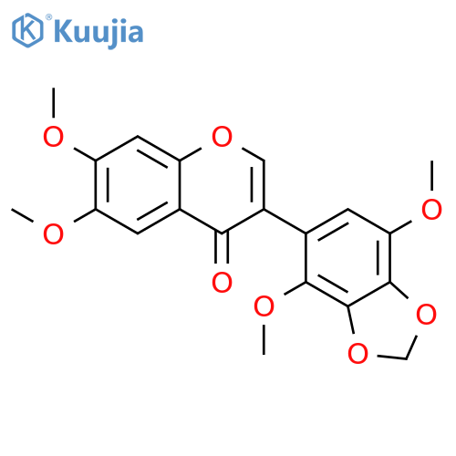 4H-1-Benzopyran-4-one, 3-(4,7-dimethoxy-1,3-benzodioxol-5-yl)-6,7-dimethoxy-, (+)- structure