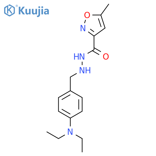 N'-[4-(diethylamino)benzyl]-5-methyl-1,2-oxazole-3-carbohydrazide structure
