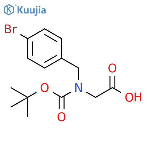 2-{(4-bromophenyl)methyl(tert-butoxy)carbonylamino}acetic acid structure