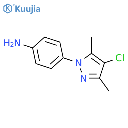 4-(4-Chloro-3,5-dimethyl-1H-pyrazol-1-yl)aniline structure