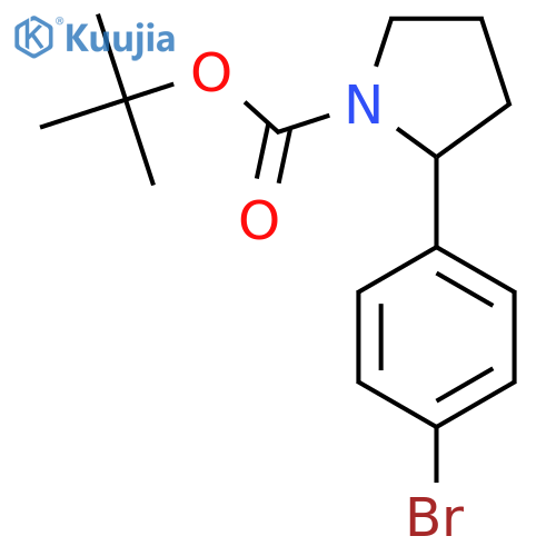 tert-Butyl 2-(4-bromophenyl)pyrrolidine-1-carboxylate structure
