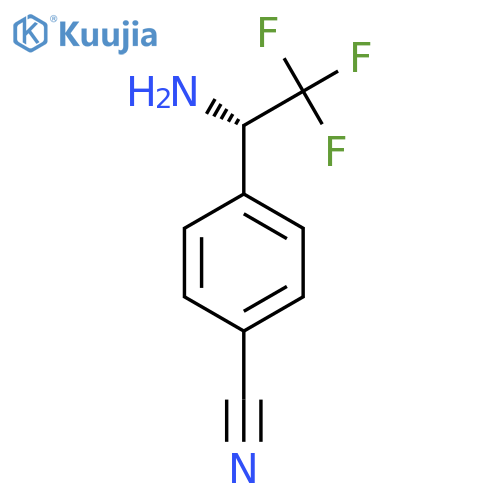 4-((1S)-1-Amino-2,2,2-trifluoroethyl)benzenecarbonitrile structure