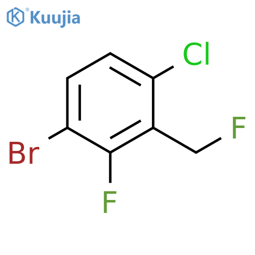 Benzene, 1-bromo-4-chloro-2-fluoro-3-(fluoromethyl)- structure