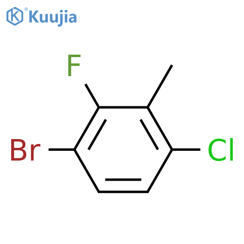 1-Bromo-4-chloro-2-fluoro-3-methylbenzene structure