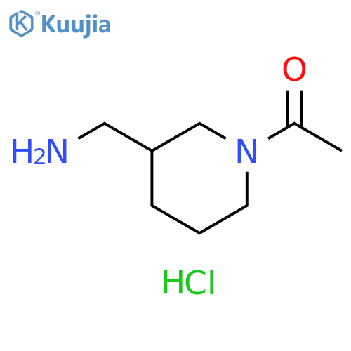 1-3-(aminomethyl)piperidin-1-ylethan-1-one hydrochloride structure