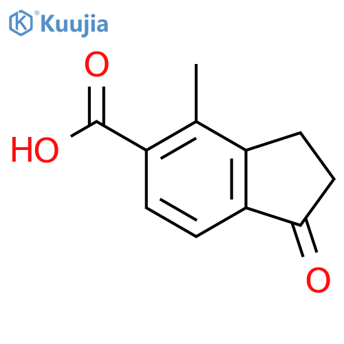 4-Methyl-1-oxo-2,3-dihydro-1H-indene-5-carboxylic acid structure