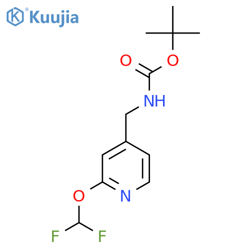tert-Butyl ((2-(difluoromethoxy)pyridin-4-yl)methyl)carbamate structure