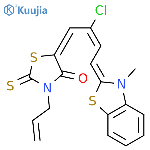 4-Thiazolidinone,5-[2-chloro-4-(3-methyl-2(3H)-benzothiazolylidene)-2-buten-1-ylidene]-3-(2-propen-1-yl)-2-thioxo- structure
