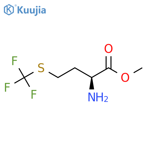 methyl (2S)-2-amino-4-(trifluoromethyl)sulfanylbutanoate structure