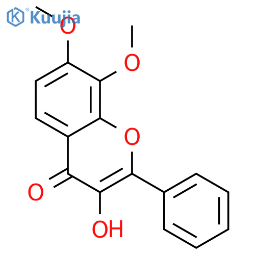 3-Hydroxy-7,8-dimethoxy-2-phenyl-chromen-4-on structure