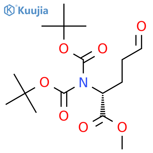 Methyl (2r)-2-(bis(tert-butoxycarbonyl)amino)-5-oxopentanoate structure