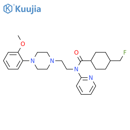 4-(fluoromethyl)-N-[2-[4-(2-methoxyphenyl)-1-piperazinyl]ethyl]-N-2-pyridinylcyclohexane carboxamide structure