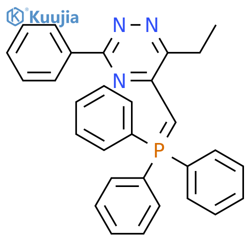 1,2,4-Triazine, 6-ethyl-3-phenyl-5-[(triphenylphosphoranylidene)methyl]- structure