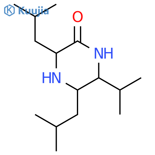 2-Piperazinone, 6-(1-methylethyl)-3,5-bis(2-methylpropyl)-, (+)- structure