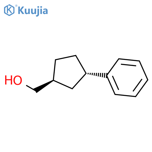 Cyclopentanemethanol, 3-phenyl-, trans- structure