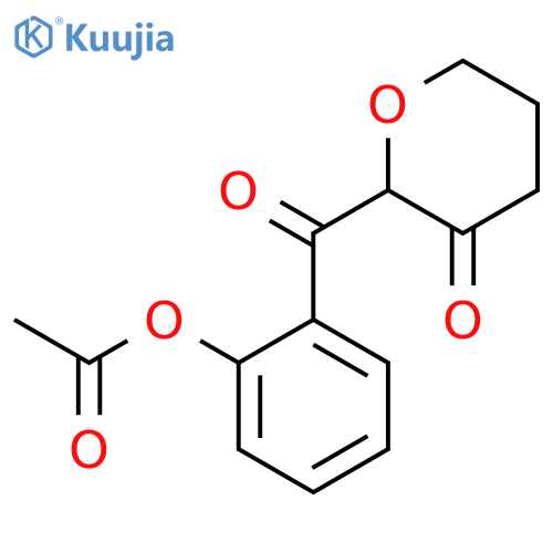 2H-Pyran-3(4H)-one, 2-[2-(acetyloxy)benzoyl]dihydro- structure