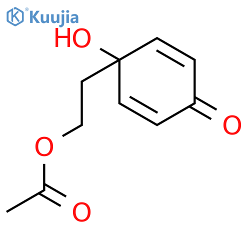4-[2-(acetyloxy)ethyl]-4-hydroxy-2,5-cyclohexadien-1-one structure