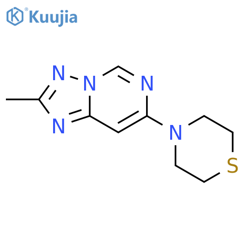 [1,2,4]Triazolo[1,5-c]pyrimidine, 2-methyl-7-(4-thiomorpholinyl)- structure