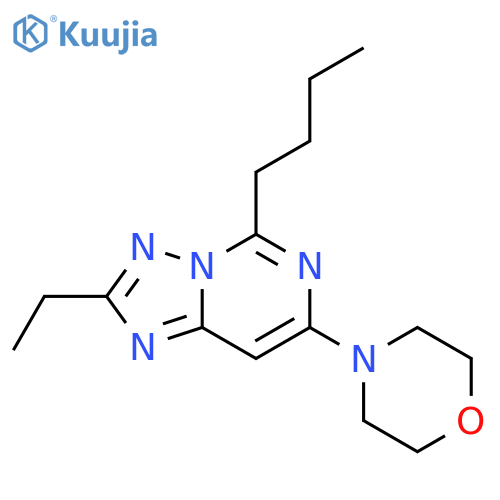 [1,2,4]Triazolo[1,5-c]pyrimidine, 5-butyl-2-ethyl-7-(4-morpholinyl)- structure