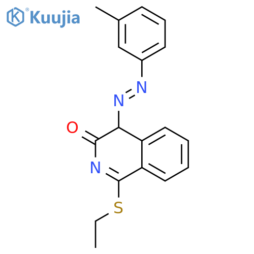 3(4H)-Isoquinolinone, 1-(ethylthio)-4-[(3-methylphenyl)azo]- structure