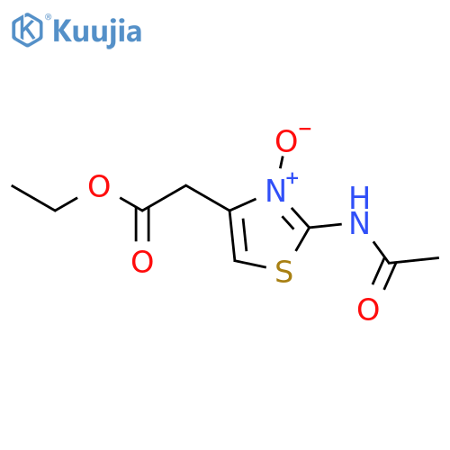 4-Thiazoleacetic acid, 2-(acetylamino)-, ethyl ester, 3-oxide structure