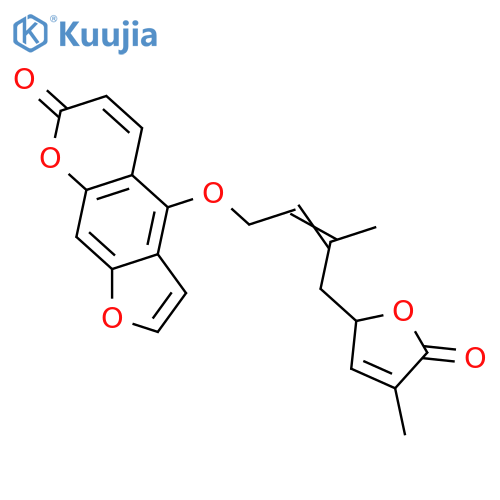 7H-Furo[3,2-g][1]benzopyran-7-one, 4-[[4-(2,5-dihydro-4-methyl-5-oxo-2-furanyl)-3-methyl-2-buten-1-yl]oxy]-, (+)- structure