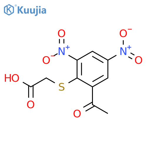 Acetic acid, [(2-acetyl-4,6-dinitrophenyl)thio]- structure