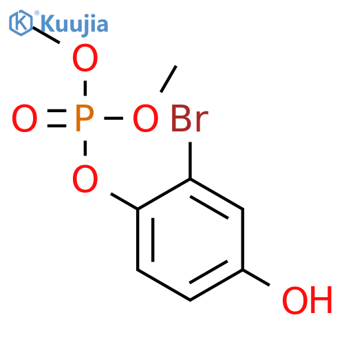 Phosphoric acid, 2-bromo-4-hydroxyphenyl dimethyl ester structure