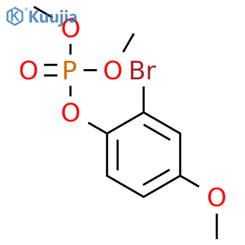 Phosphoric acid, 2-bromo-4-methoxyphenyl dimethyl ester structure