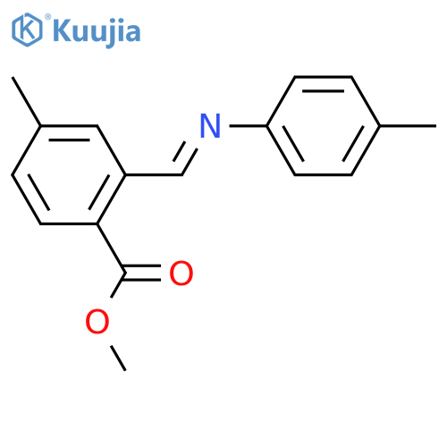 Benzoic acid, 4-methyl-2-[[(4-methylphenyl)imino]methyl]-, methyl ester structure
