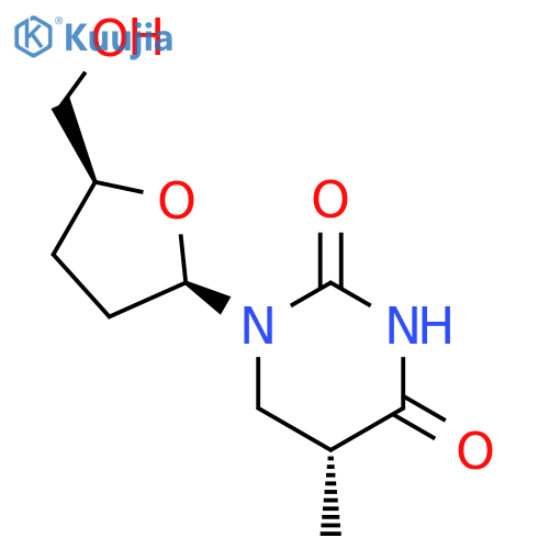 Thymidine, 3'-deoxy-5,6-dihydro-, (5R)- structure