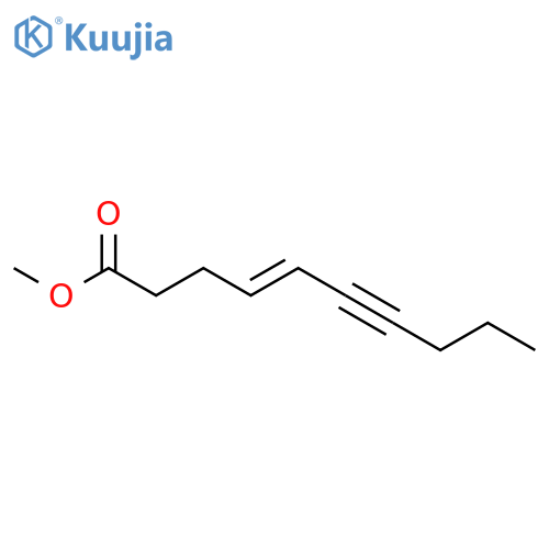 4-Decen-6-ynoic acid, methyl ester, (E)- structure
