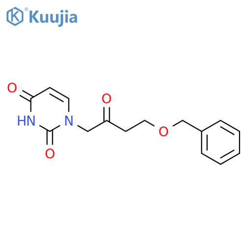 2,4(1H,3H)-Pyrimidinedione, 1-[2-oxo-4-(phenylmethoxy)butyl]- structure