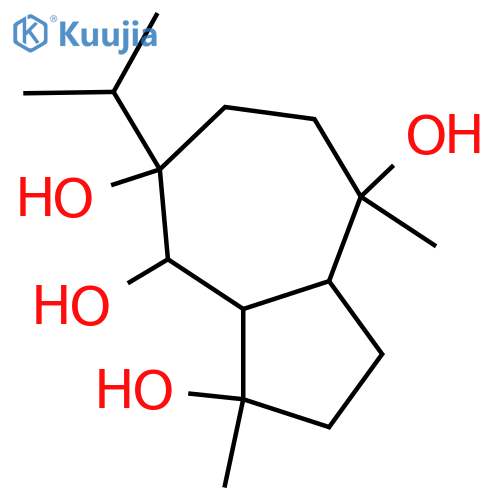 4,6,7,10-Guaianetetrol; (1α,4α,5α,6β,7α,10β)-form structure
