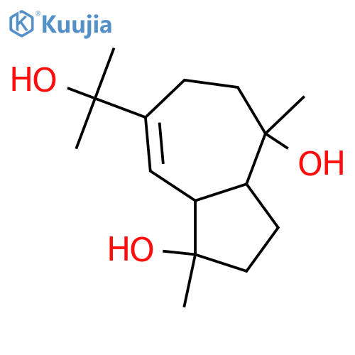 6-Guaiene-4,10,11-triol; (1β,4α,5α,10β)-form structure