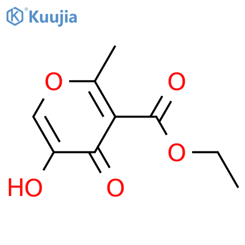 Ethyl 5-hydroxy-2-methyl-4-oxo-4H-pyran-3-carboxylate structure