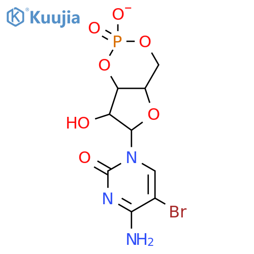 (6R,7R)-6-(4-amino-5-bromo-2-oxopyrimidin-1(2H)-yl)-7-hydroxytetrahydro-4H-furo[3,2-d][1,3,2]dioxaphosphinin-2-olate 2-oxide structure
