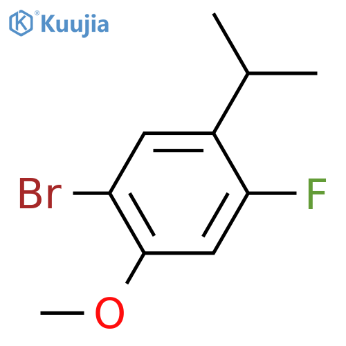 1-bromo-4-fluoro-2-methoxy-5-(propan-2-yl)benzene structure