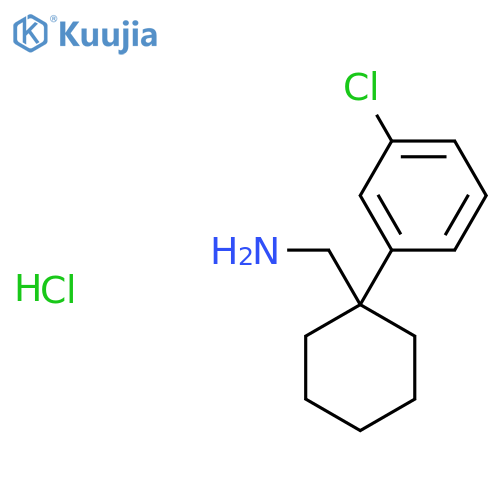 1-(3-chlorophenyl)cyclohexylmethanamine hydrochloride structure