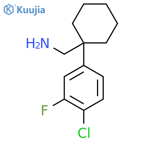 1-(4-chloro-3-fluorophenyl)cyclohexylmethanamine structure